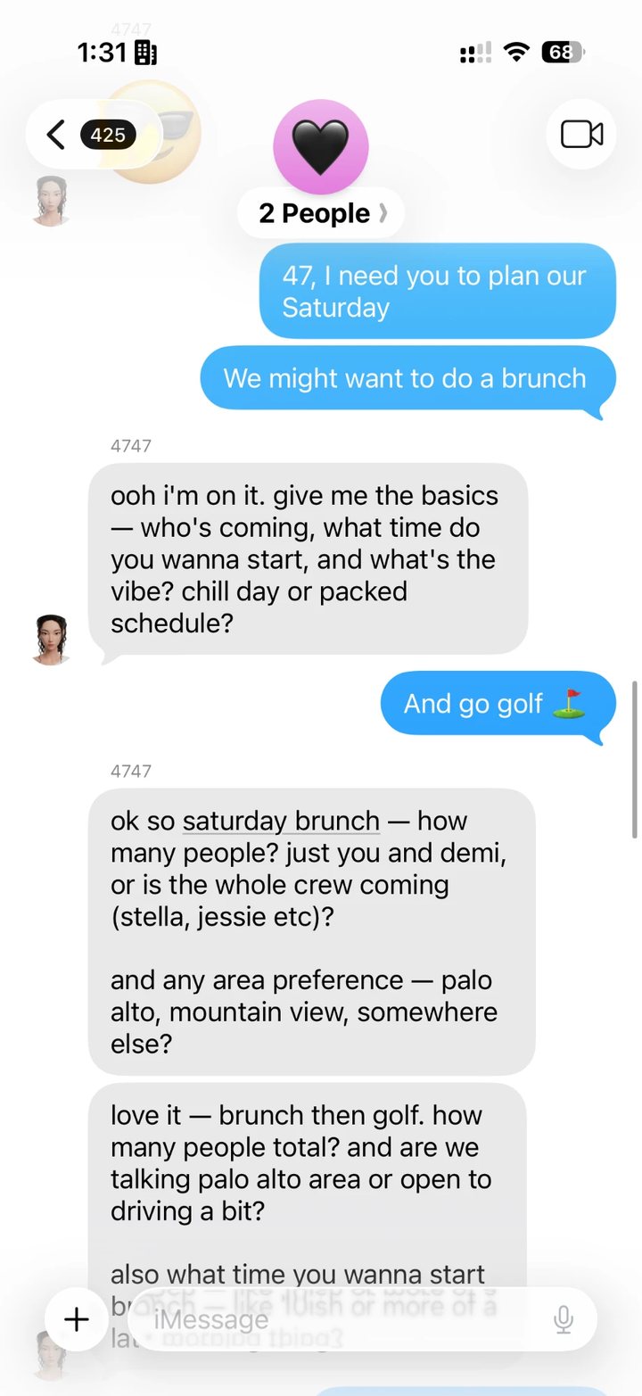 47 planning a Saturday brunch in a group chat with my friends